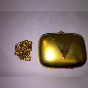 Gold Clutch with Strap